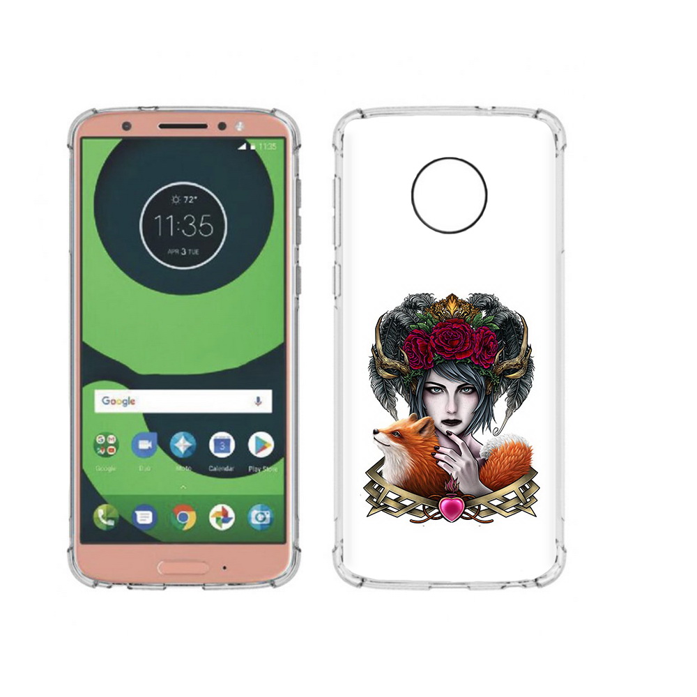 

Чехол MyPads Tocco для Motorola Moto G6 девушка с лисой (PT99805.376.314), Прозрачный, Tocco