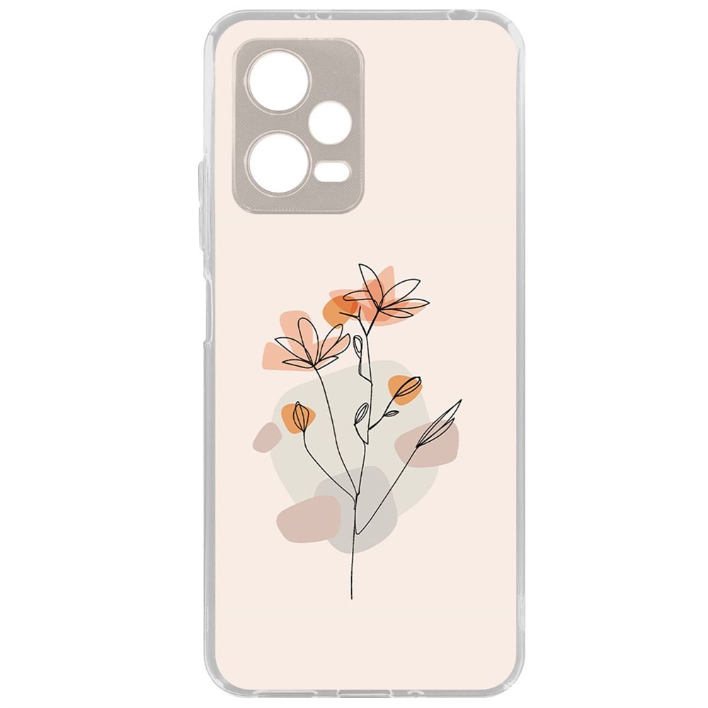 

Чехол-накладка Krutoff Clear Case Ромашки для Xiaomi Poco X5, Прозрачный