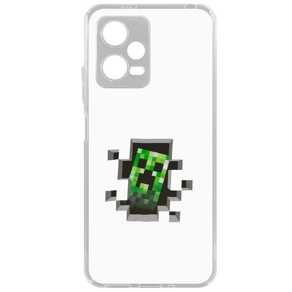 

Чехол-накладка Krutoff Clear Case Minecraft-Крипер для Xiaomi Poco X5, Прозрачный