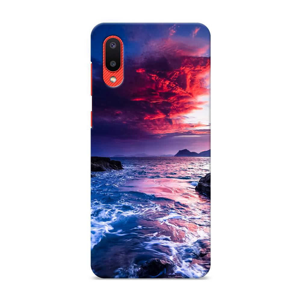 

Пластиковый чехол "Волны 1" на Samsung Galaxy A02, 2102520-3