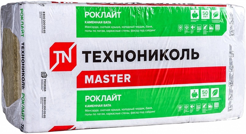 

Утеплитель базальтовый ТЕХНОНИКОЛЬ Роклайт-35 50x600x1200 мм /5,76 м2 / 0,288 м3 8 шт