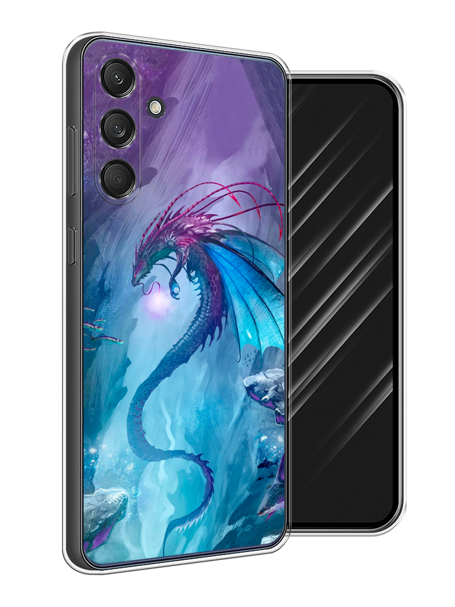 

Чехол Awog на Samsung Galaxy M55 "Водный дракон", Голубой;фиолетовый;синий, 2109650-1