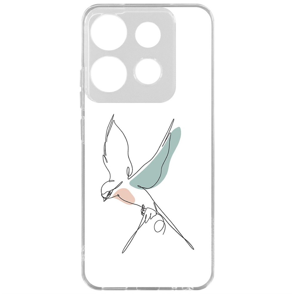 Чехол-накладка Krutoff Clear Case Полет для TECNO Spark Go 2023