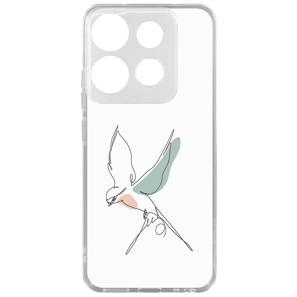 

Чехол-накладка Krutoff Clear Case Полет для TECNO Spark Go 2023, Прозрачный