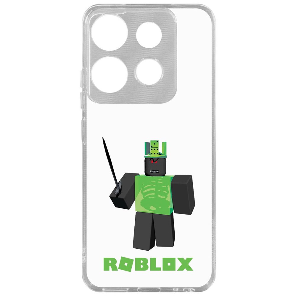 Чехол-накладка Krutoff Clear Case Roblox-1x1x1x1x1 для TECNO Spark Go 2023 600015206170 прозрачный