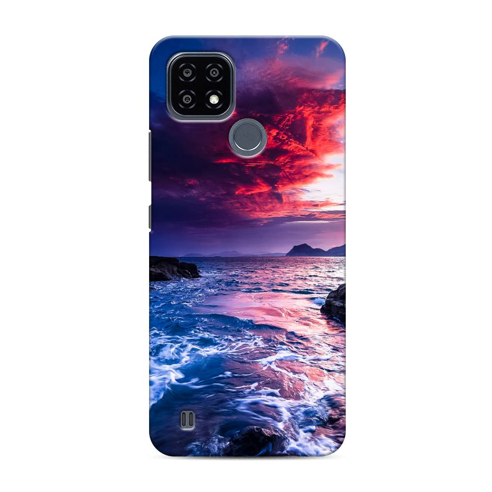 

Пластиковый чехол "Волны 1" на Realme C21Y, 256820-3
