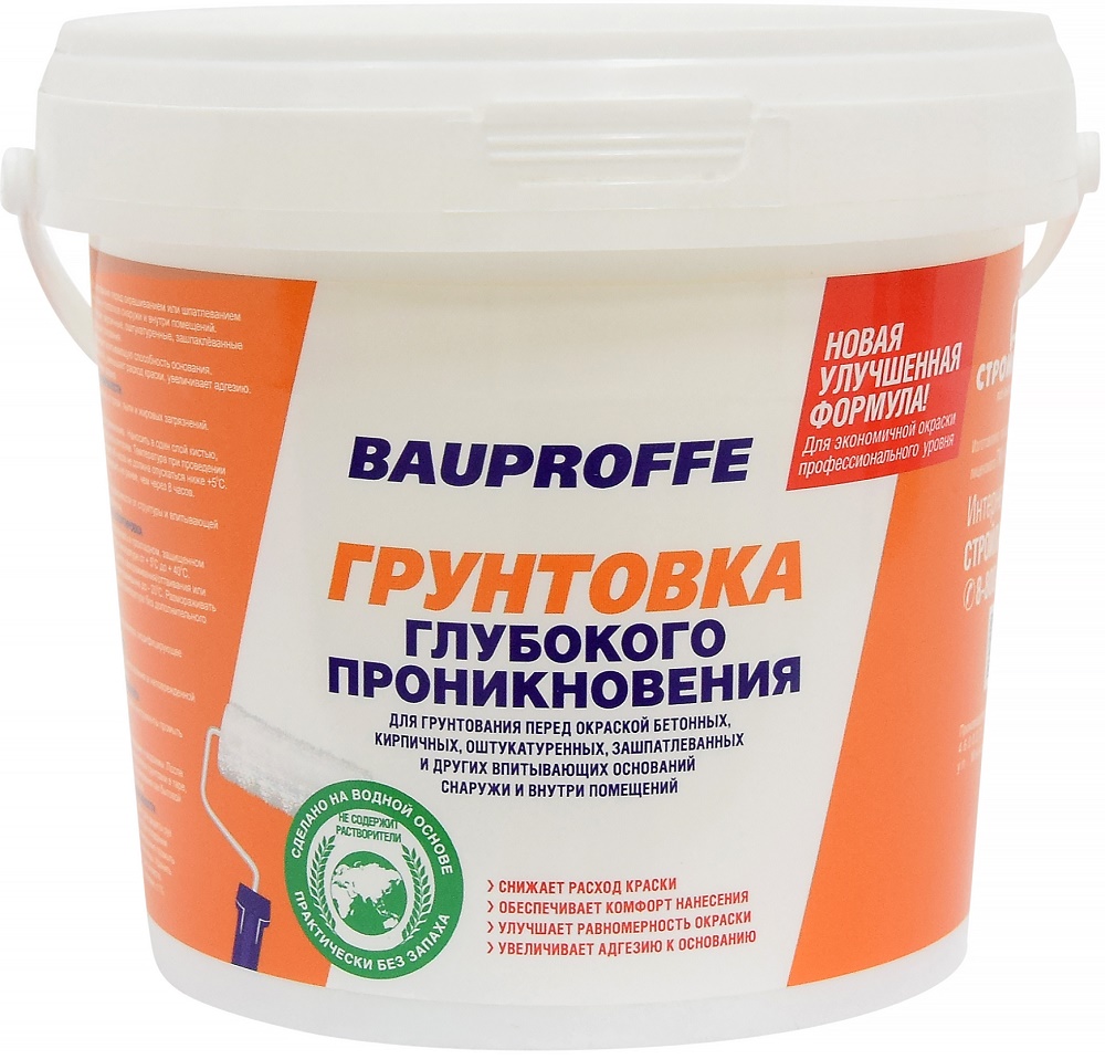 

Грунтовка BAUPROFFE 1 кг глубокого проникновения, Белый