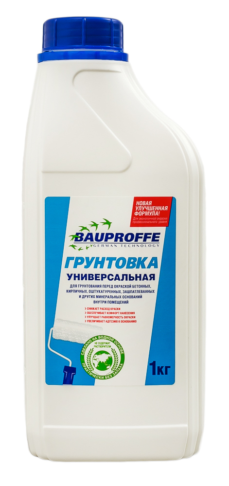 

Грунтовка BAUPROFFE 1 кг универсальная, Прозрачный