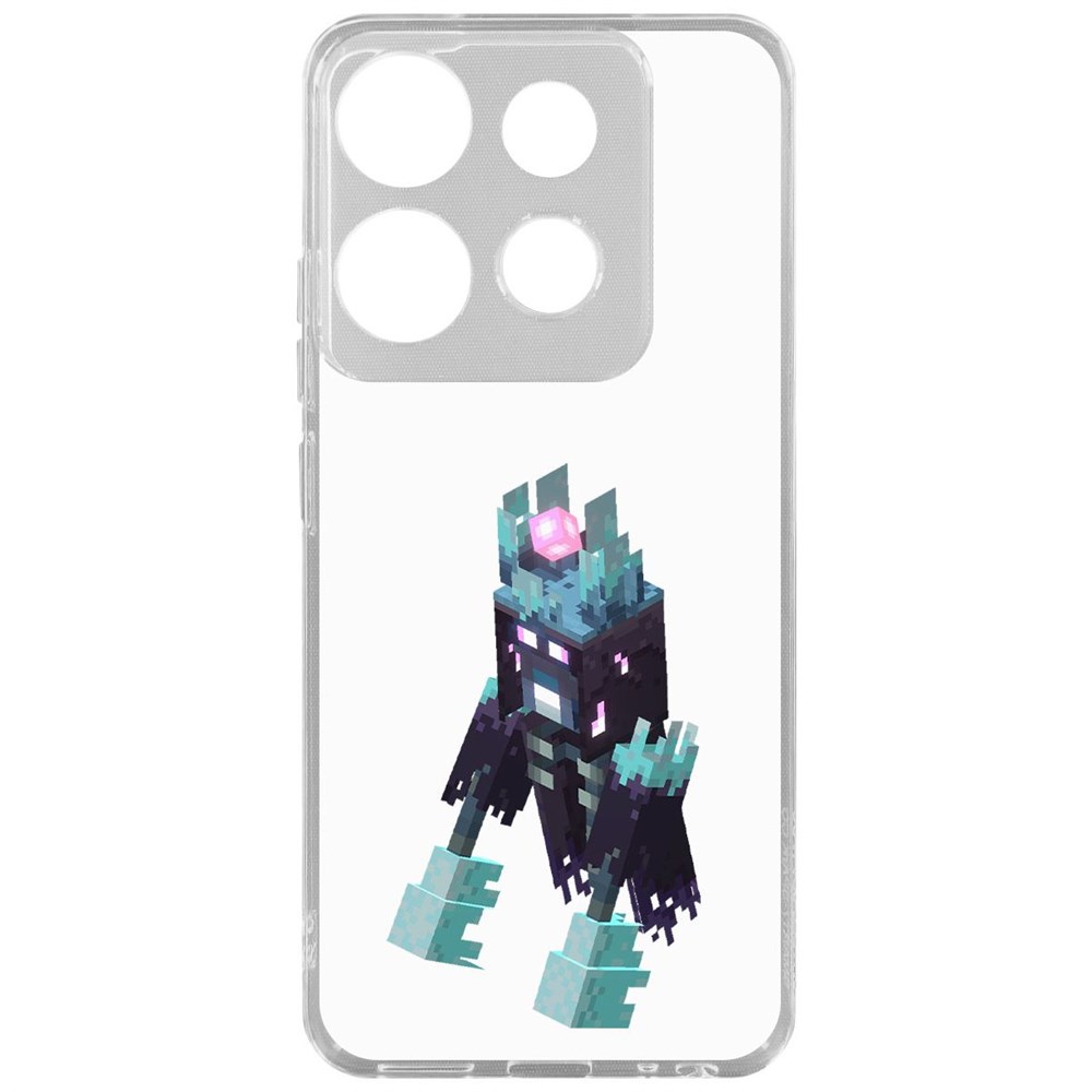 

Чехол-накладка Krutoff Clear Case Minecraft-Несчастный Призрак для TECNO POP 7 Pro, Прозрачный
