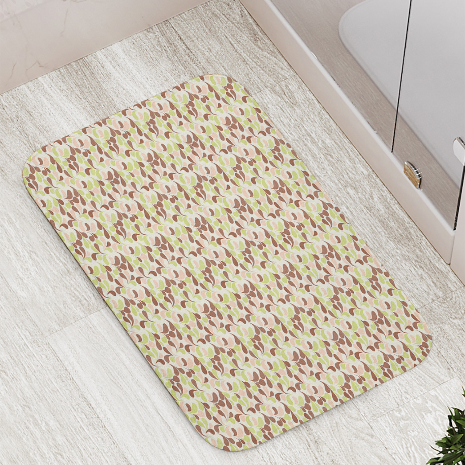 

Коврик противоскользящий JoyArty "Капельный узор" для ванной, сауны, бассейна, 77х52 см, Капельный узор