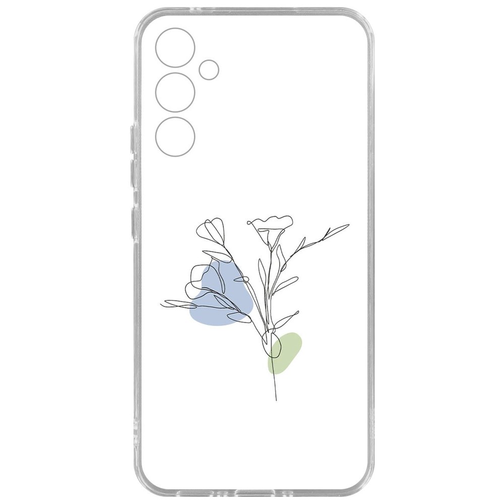 

Чехол-накладка Krutoff Clear Case Эустома для Samsung Galaxy A34 5G, Прозрачный