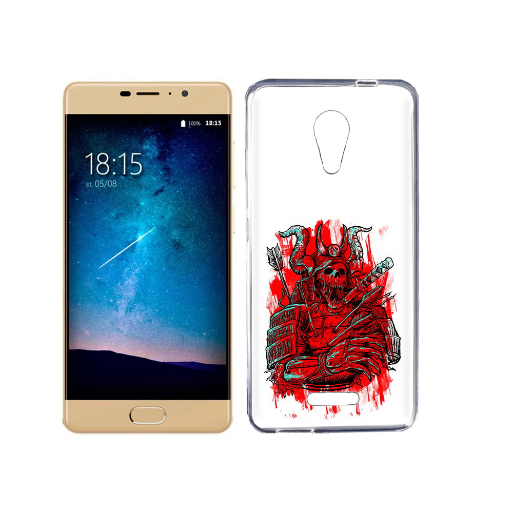 

Чехол MyPads Tocco для BQ 5201 Space красный скелет воин, Прозрачный, Tocco