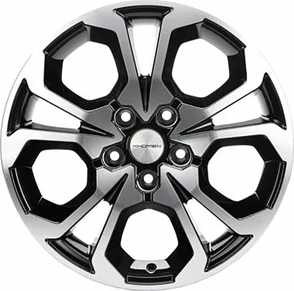 фото Колесный диск khomen wheels khw1711 black-fp 6.5x17/5x114.3 et50 d66.1 whs498669