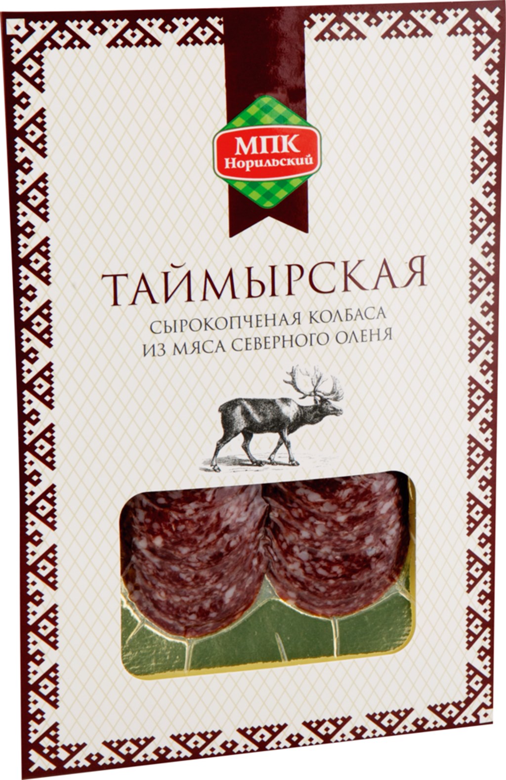 

Колбаса МПК Норильский Таймырская сырокопченая +-1кг