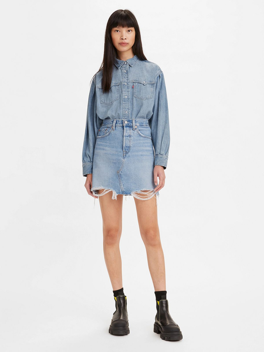 

Юбка женская Levi's 77882-0040 голубая 25 US, 77882-0040