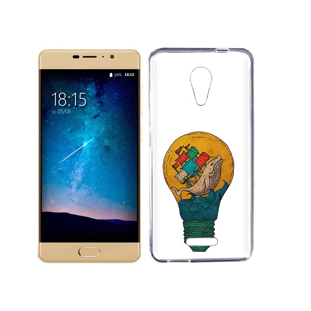 

Чехол MyPads Tocco для BQ 5201 Space кит в лампочке с парусами, Прозрачный, Tocco