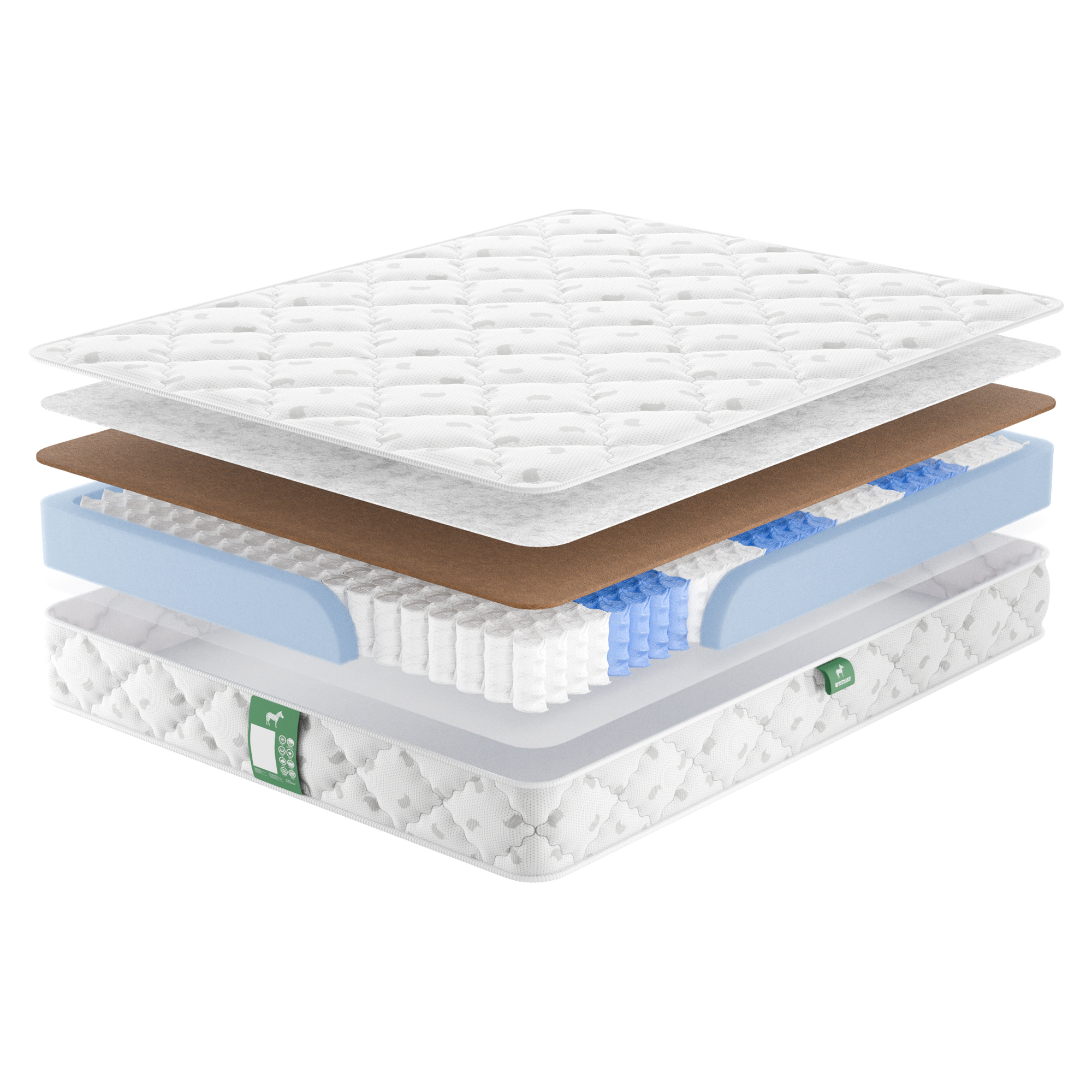 

Матрас с независимыми пружинами МАТРАСШОП Simple Cocos 80х190, Белый, Simple Cocos