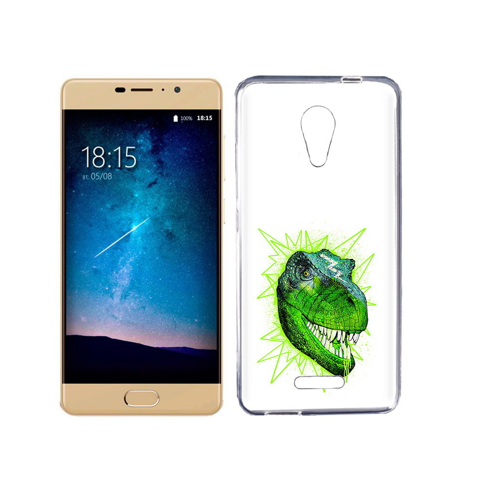 

Чехол MyPads Tocco для BQ 5201 Space зеленый динозавр, Прозрачный, Tocco