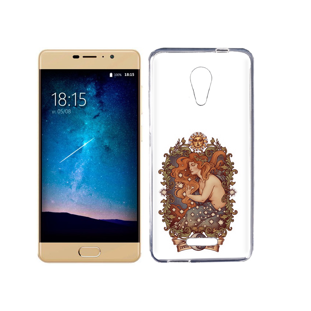 

Чехол MyPads Tocco для BQ 5201 Space звездная девушка абстракция, Прозрачный, Tocco