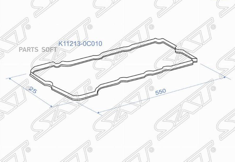 

SAT K11213-0C010 Прокладка клапанной крышки TOYOTA HIACE TRH2## 05-/HILUX TGN15 05-/FORTUN