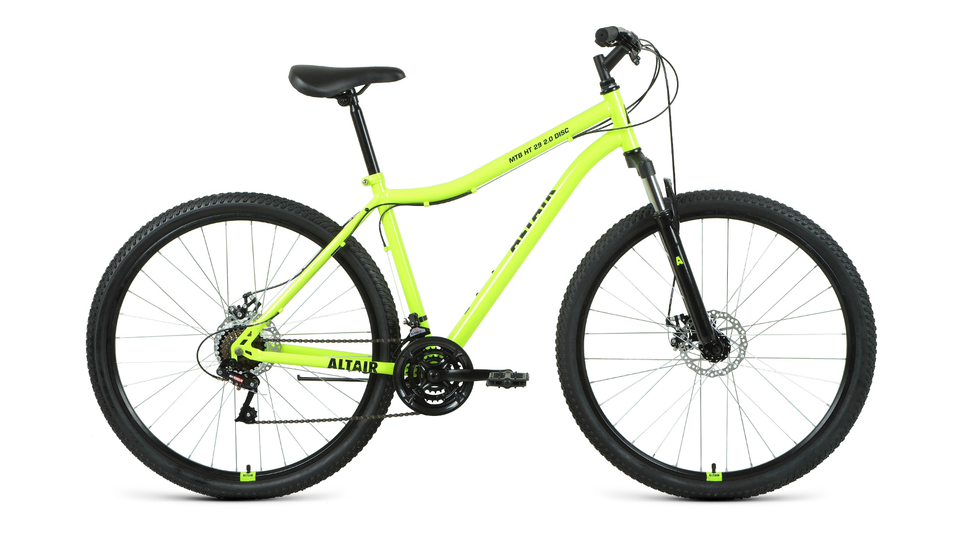 Горный велосипед Altair MTB HT 29 2.0 Disc, год 2021, цвет Зеленый-Черный, ростовка 21