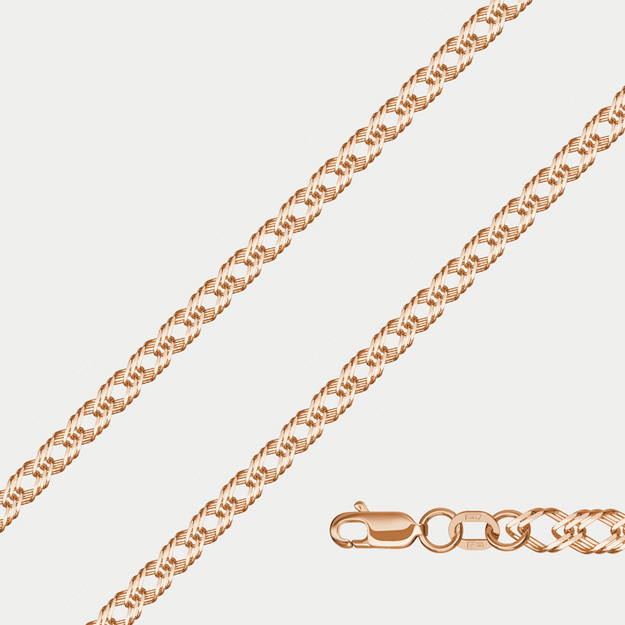

Цепочка из золота 55 см GOLD CENTER НЦ 12-203 0.50, Розовый, НЦ 12-203 0.50