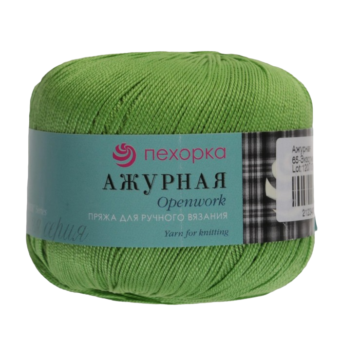 

Пряжа Ажурная 100% мерсеризованный хлопок 280м/50гр (65 экзотика)