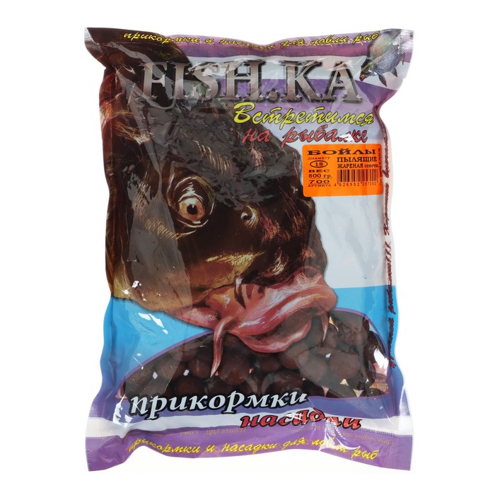 

Fishka Бойлы пылящие Fish.ka, жареная семечка 18 мм, 800 г, Коричневый