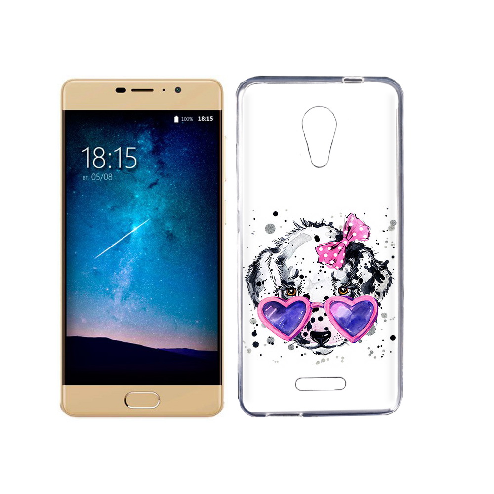 

Чехол MyPads Tocco для BQ 5201 Space долматинец в очках, Прозрачный, Tocco