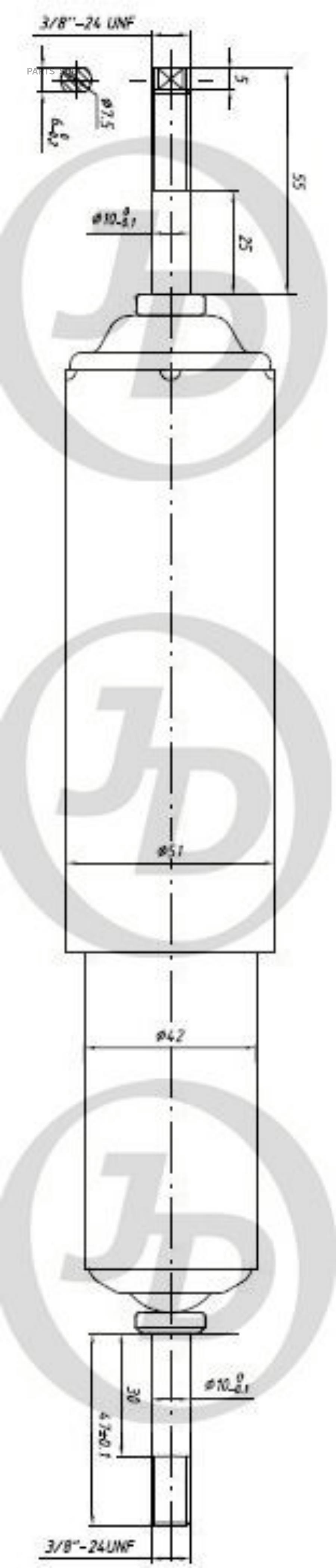 

Амортизатор Газомасляный Задний /344225/ Just Drive арт. JAA0056