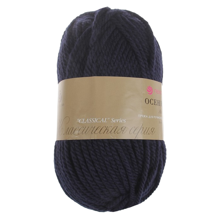 

Пряжа Осенняя 25% шерсть 75% ПАН 150м/200гр (04 т. синий)