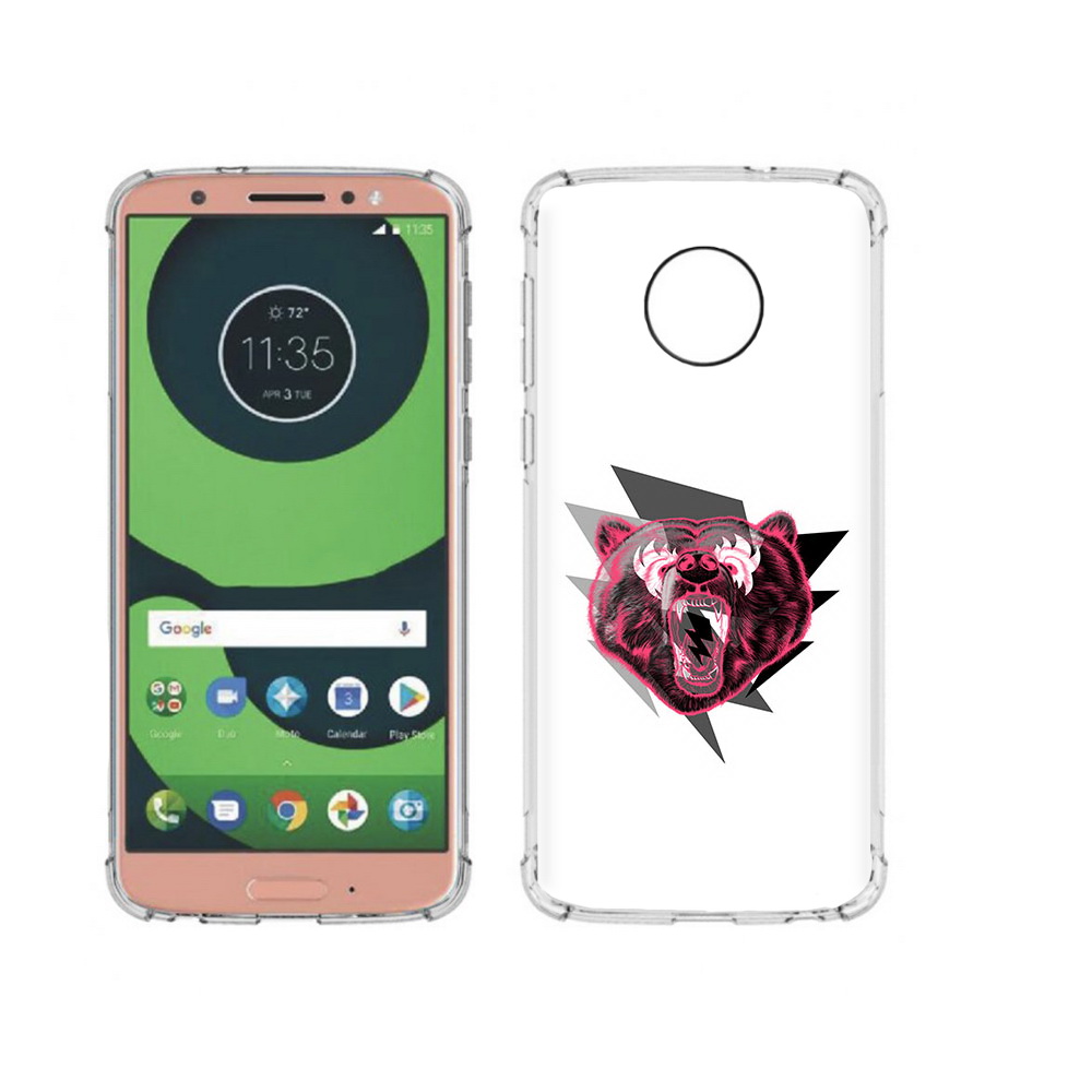 

Чехол MyPads Tocco для Motorola Moto G6 грозовой медведь (PT99805.376.301), Прозрачный, Tocco