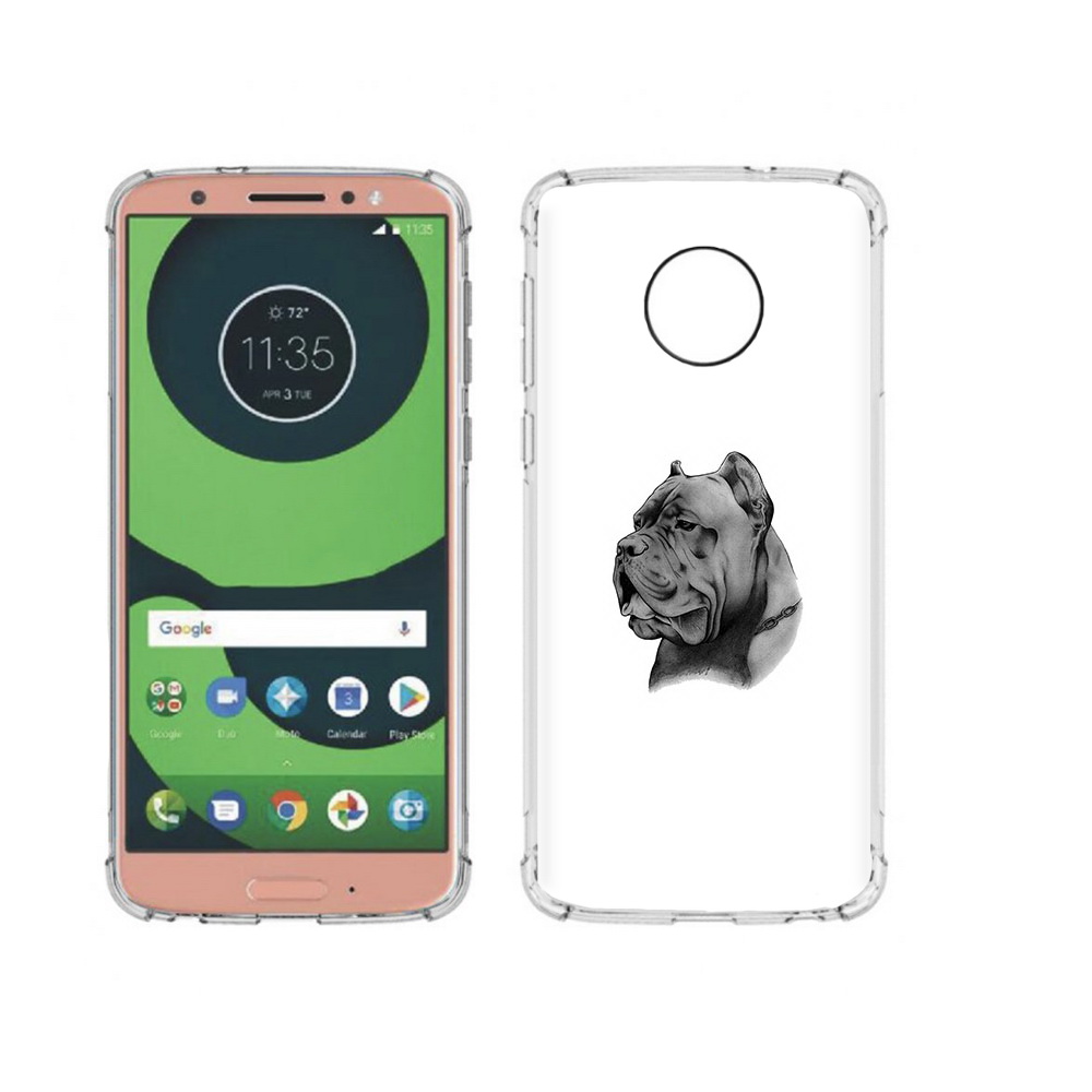 

Чехол MyPads Tocco для Motorola Moto G6 грозный бульдог (PT99805.376.300), Прозрачный, Tocco