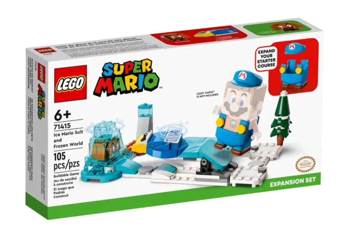 Конструктор LEGO Super Mario Костюм ледяного Марио и замороженный мир, 71415 конструктор lego super mario 71400 дополнительный набор пляжное веселье огромного ежа