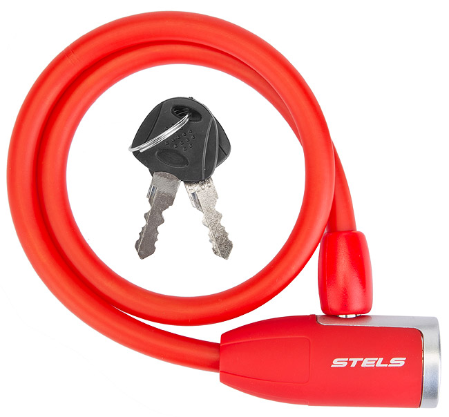 

Stels Трос - замок Stels 84356 (650мм), цвет Красный, 84356