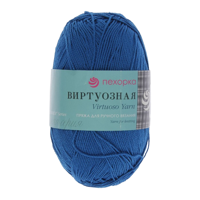 

Пряжа Виртуозная 100% мерсеризованный хлопок 330м/100гр (26-Василек)