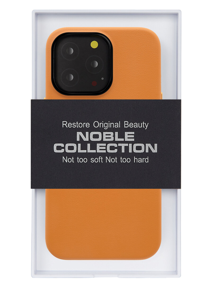 

Чехол для iPhone 15 Pro Noble Collection-Оранжевый, Apple iPhone 15 Pro