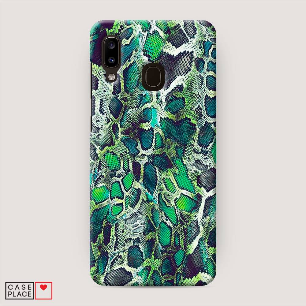 

Пластиковый чехол "Зеленая кожа змеи" на Samsung Galaxy A30, 27520-2