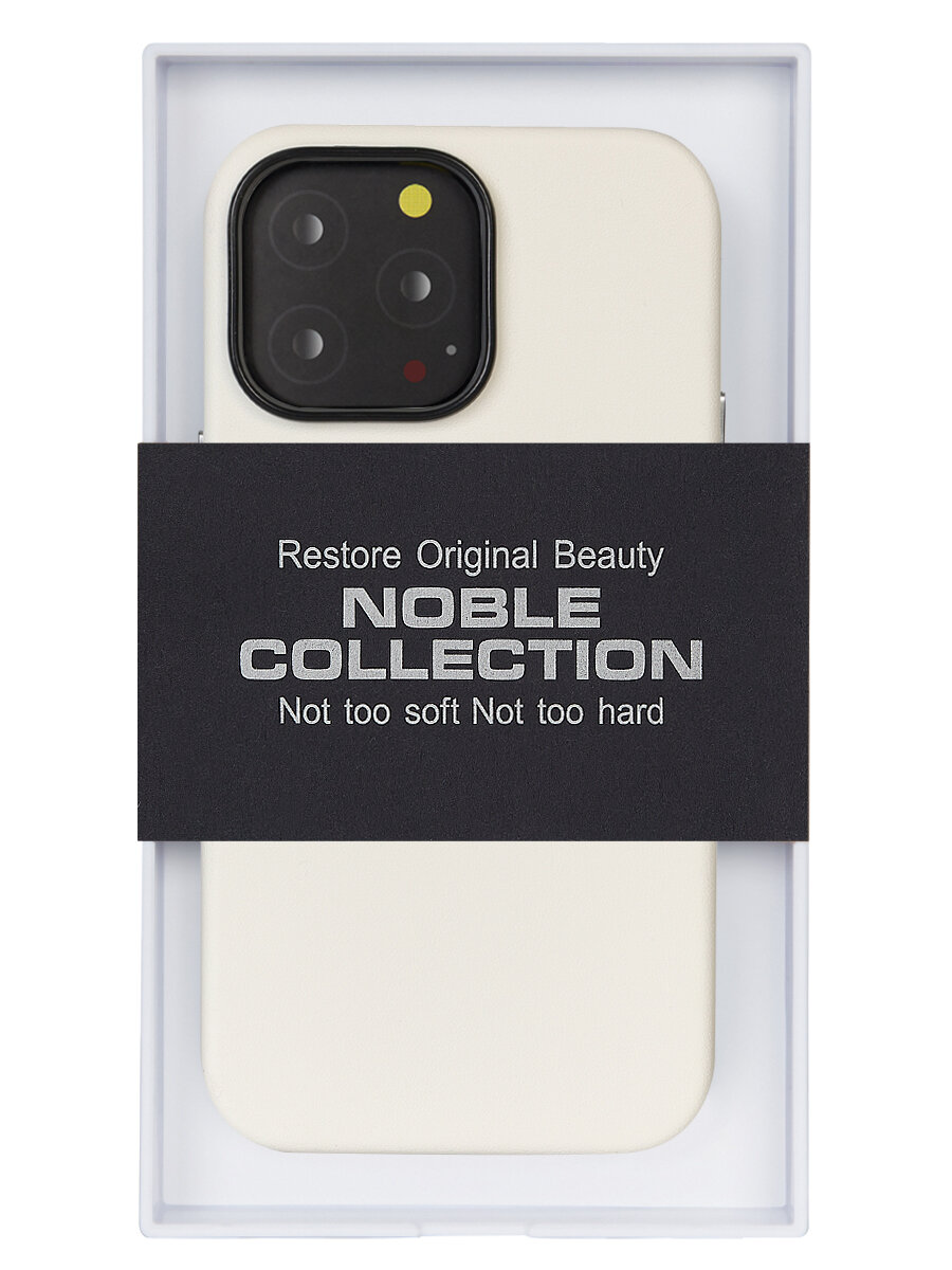 

Чехол для iPhone 15 Pro Max Noble Collection-Белый, Apple iPhone 15 Pro Max
