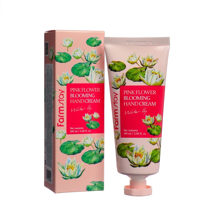 Крем для рук FarmStay Pink Flower Blooming Hand Cream Water Lily парфюмированный лосьон для тела с экстрактом розовых ов pink flower daily perfume body lotion