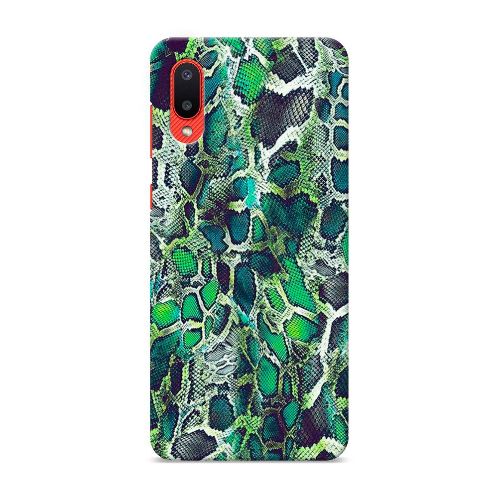

Пластиковый чехол "Зеленая кожа змеи" на Samsung Galaxy A02, 2102520-2