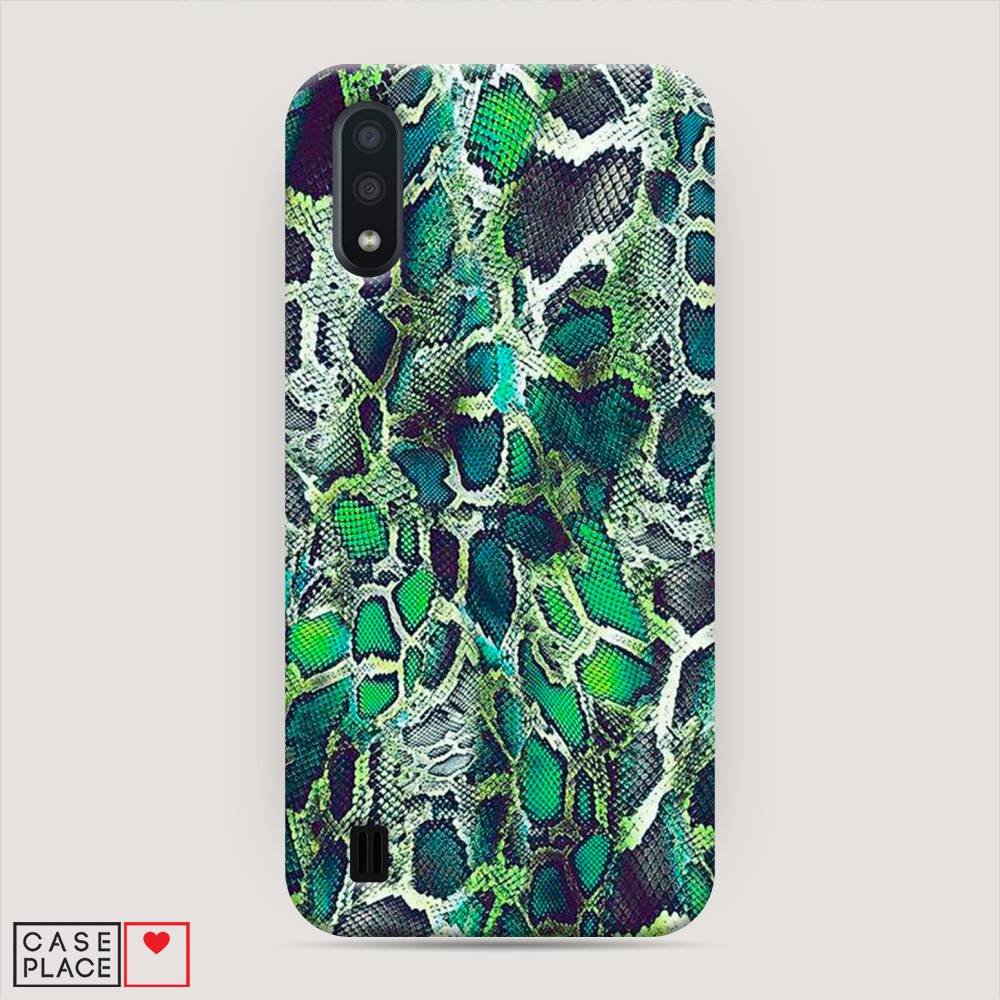 

Пластиковый чехол "Зеленая кожа змеи" на Samsung Galaxy A01