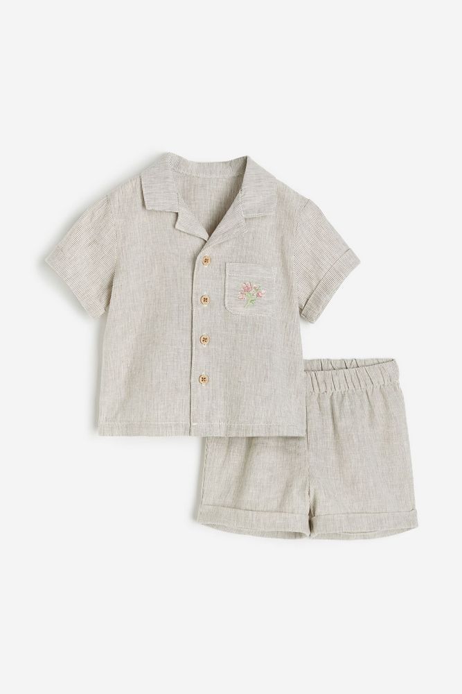 

Костюм повседневный детский H&M 1212219, Светло-бежевый, полосатый, 98, 1212219