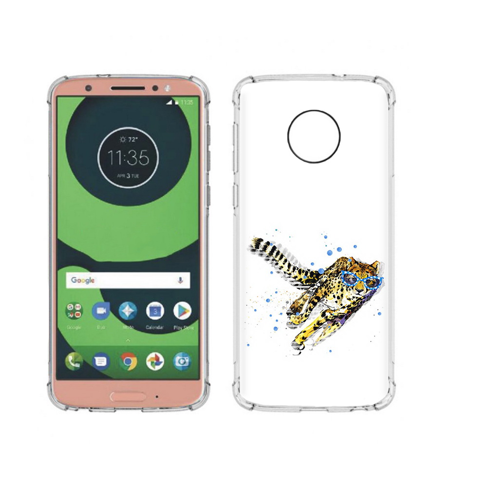 

Чехол MyPads Tocco для Motorola Moto G6 гепард в очках (PT99805.376.287), Прозрачный, Tocco