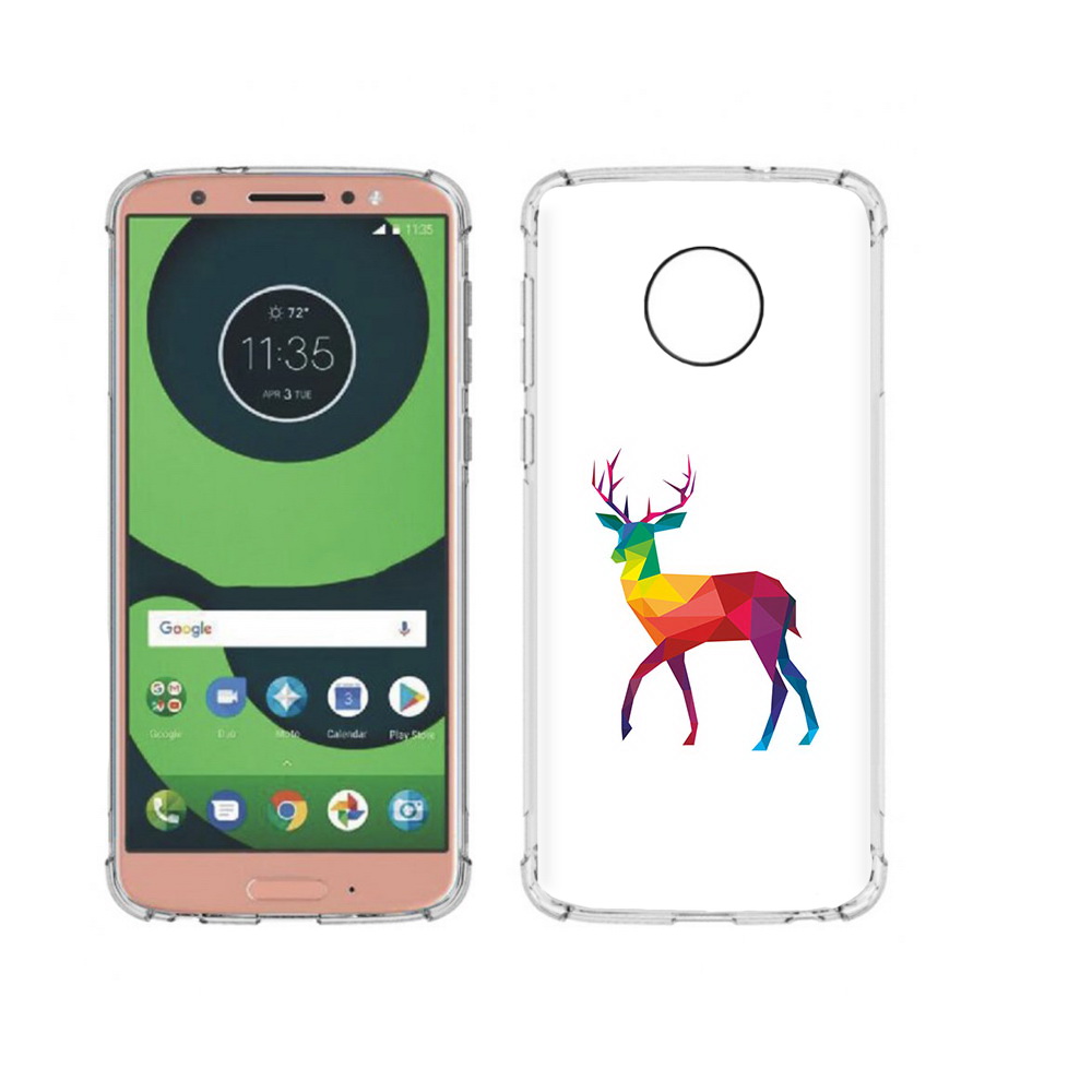 

Чехол MyPads Tocco для Motorola Moto G6 геометрический олень (PT99805.376.286), Прозрачный, Tocco