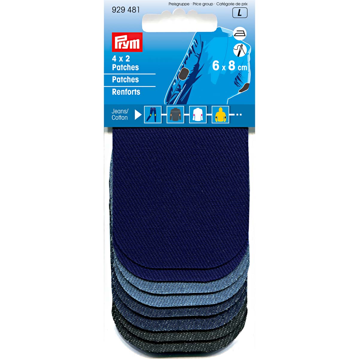 

Заплатки PRYM Mini джинс, 8шт, 929481, Синий, PRYM Заплатки Mini джинс, 8шт, 929481