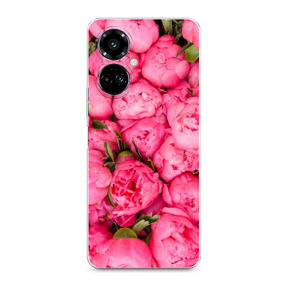 фото Силиконовый чехол "прекрасные пионы" на tecno camon 19 pro awog