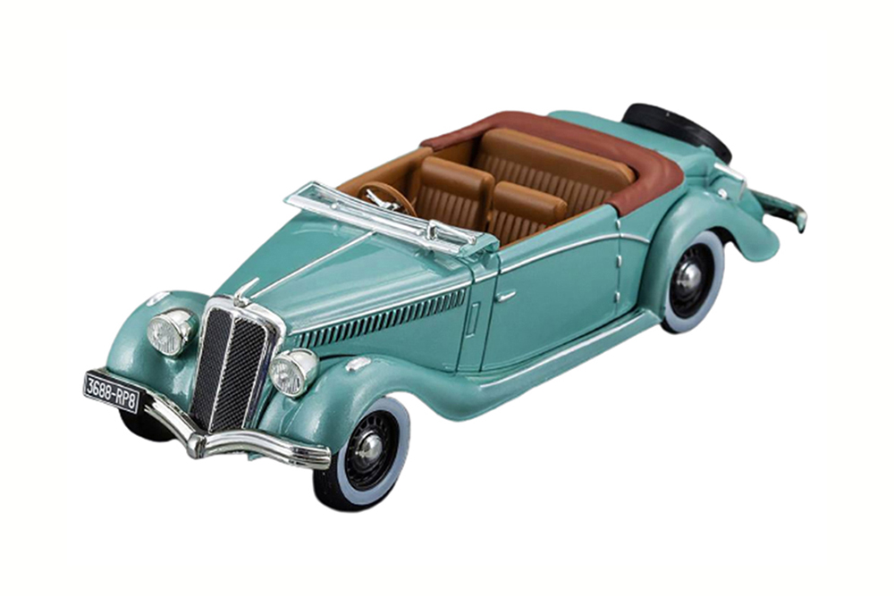 

Модель коллекционная IXO Salmson S4E 1938 metallic green with brown interiors, Бирюзовый
