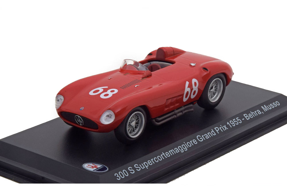 

Модель коллекционная Maserati 300 s #68 behra/musso supercortemaggiore grand prix 1955, Красный