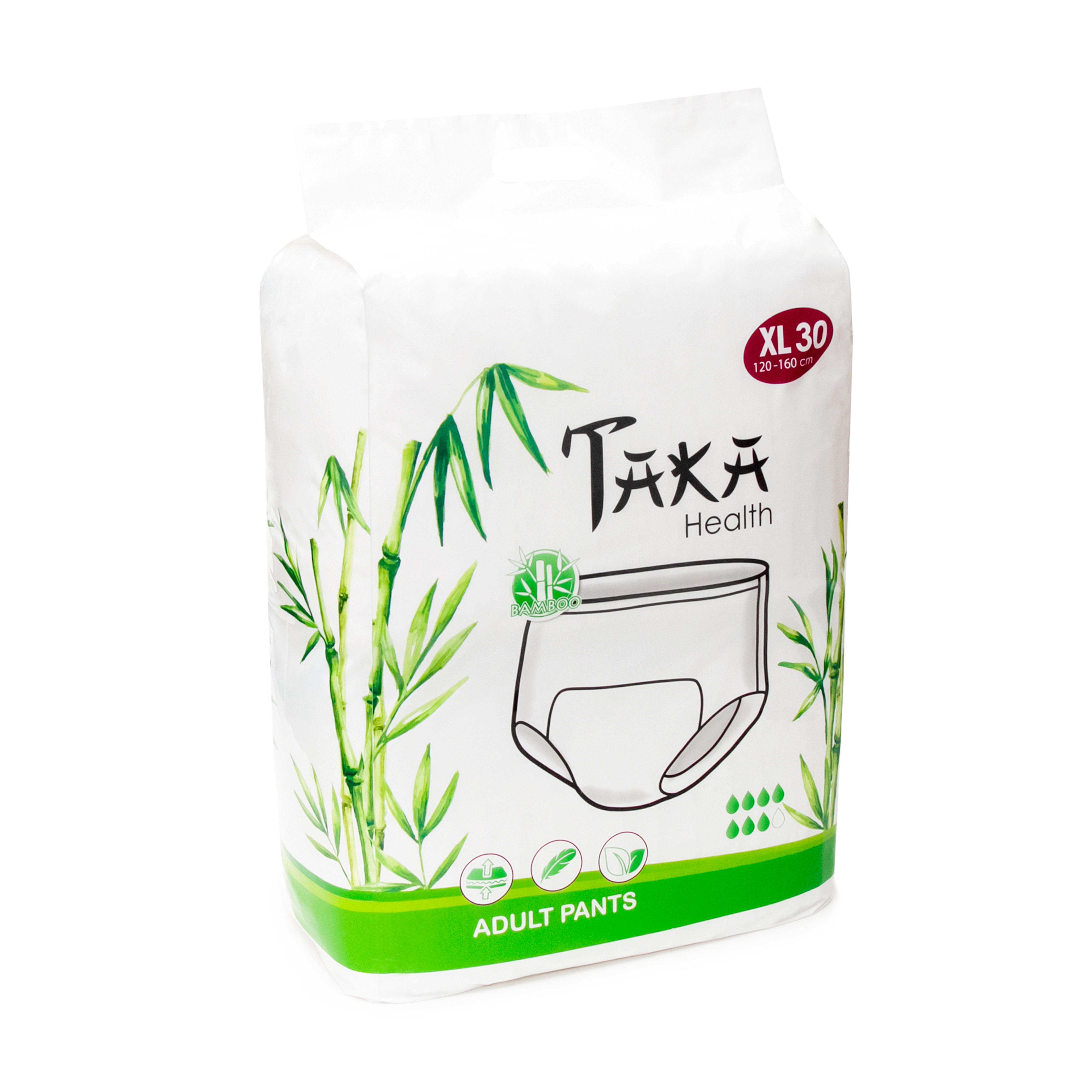 

Подгузники-трусики для взрослых ТАКА Health ХL, 120-160 см, 30 шт, ТАКА Health